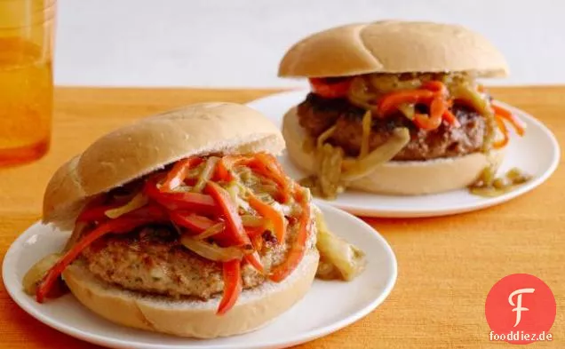 Rindfleisch und Huhn Fajita Burger: Haben Sie eine von jedem