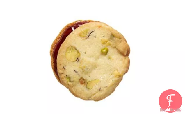 Pistazien-Kirsch-Sandwiches