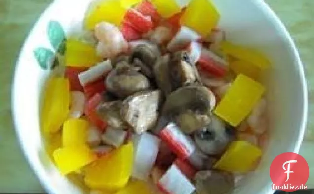 Krabben-Garnelen-Nudelsalat