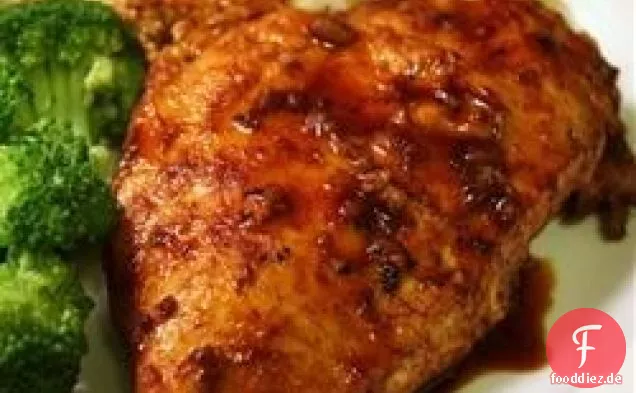 Huhn und Rotweinsauce