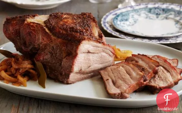 Die Dame und der Sohn rauchten Boston Butt Roast