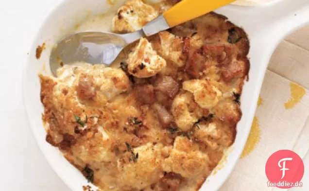 Blumenkohl-Schinken-Gratin