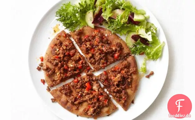 Rindfleisch Pita Pizzen