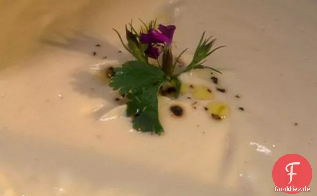 Würziger, rauchiger Blumenkohlbrei