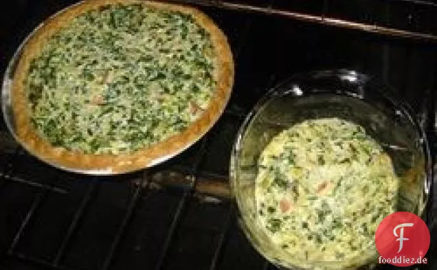 Eierlose Tofu Spinat Quiche