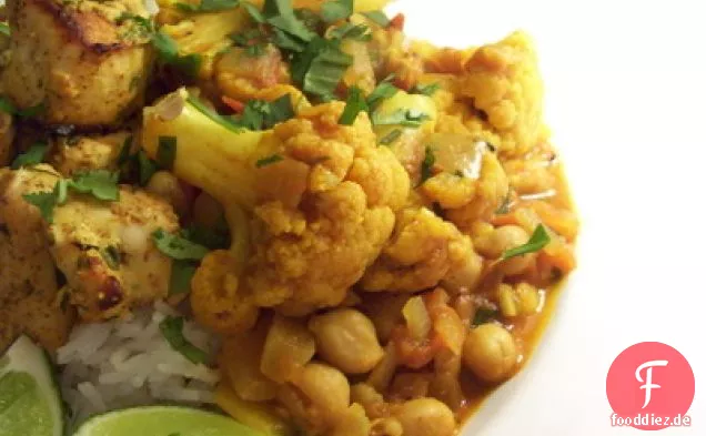 Curry-Blumenkohl Mit Kichererbsen & Tomaten