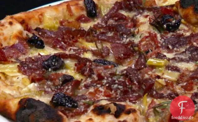 Teig Gezogen Prosciutto Pizza