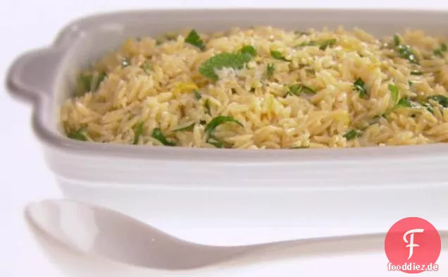 Orzo mit Minze Salmoriglio-Sauce