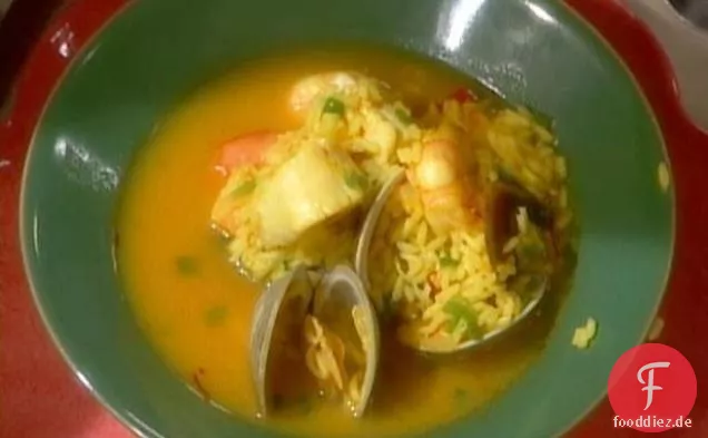 Puerto Rican Meeresfrüchte Suppe: Asopao de Mariscos