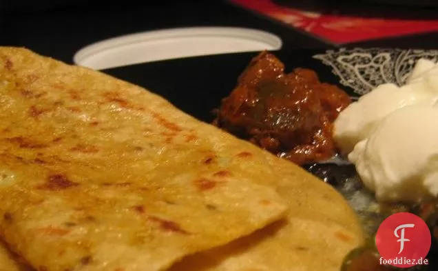 Gobi Parathas - Blumenkohl Gefüllte Tortillas