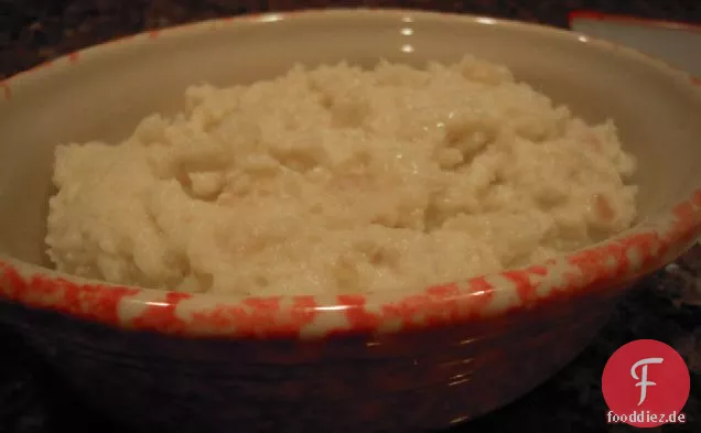 Blumenkohl-Pastinaken-Püree mit Calvados-Schalotten