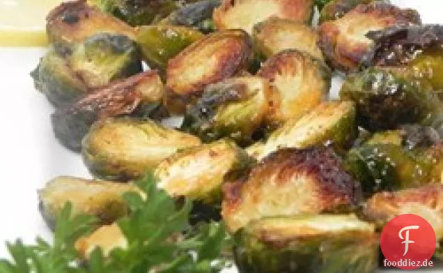 Gerösteter Rosenkohl mit Agave und würzigem Senf