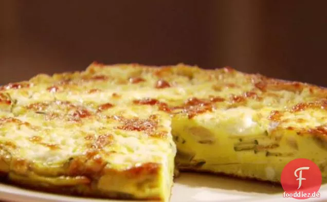 Zucchini und Ziegenkäse-Frittata