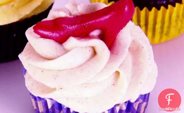 Dorothy ' s Apfelmus-Cupcakes mit Zimt-Ziegenkäse-Zuckerguss
