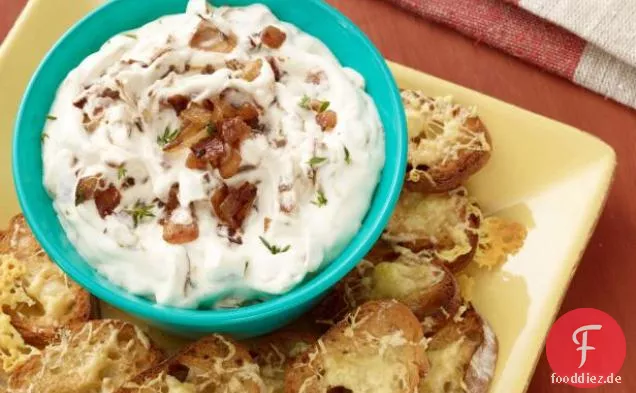 Französischer Zwiebeldip mit Gruyere-Toast