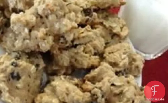 Niedriger Zucker Haferflocken Rosinen Cookie