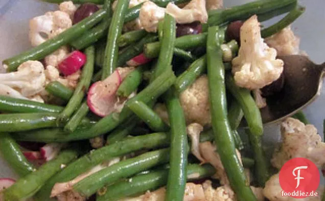 Blumenkohl & grüner Bohnensalat