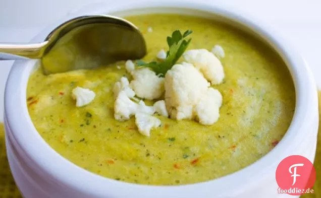 Bio Cremige Herbed Blumenkohlsuppe