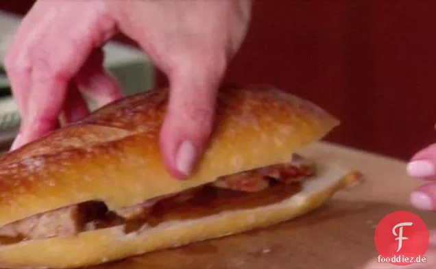 Schweinefilet-Sandwiches mit Honig-Senf -