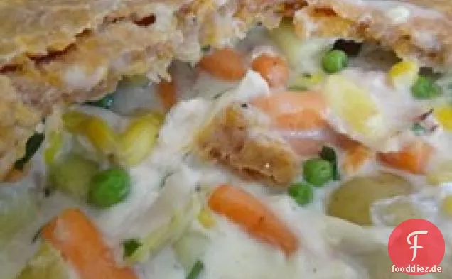 Chicken Pot Pie mit Cheddar-Kruste