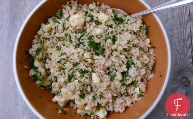 Basmatireis mit geröstetem Blumenkohl