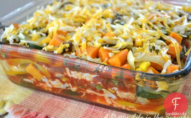 Gebratene Gemüse-Tortilla-Lasagne