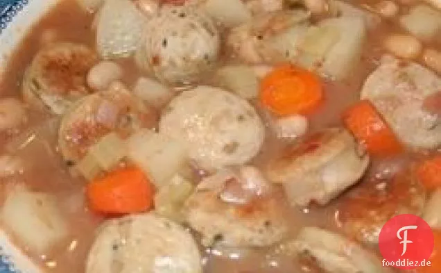 Wurst & weiße Bohnensuppe