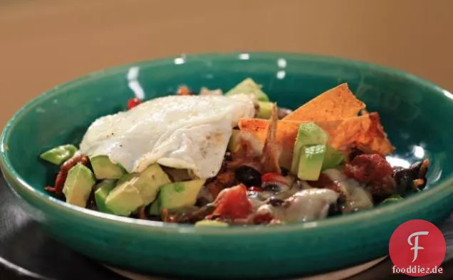 Texas Style Speck, Bohnen und Eier: Black Bean Chilaquiles