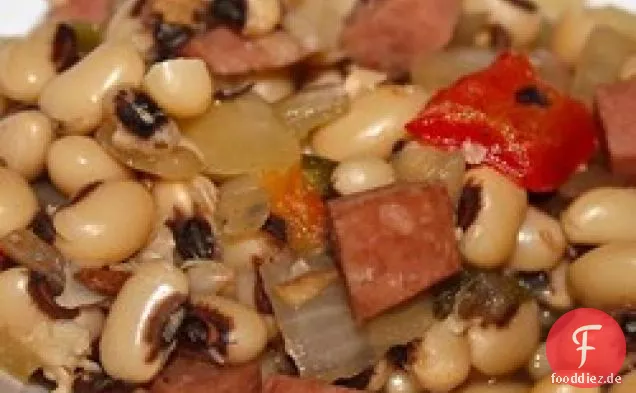 Slow Cooker würzige schwarzäugige Erbsen