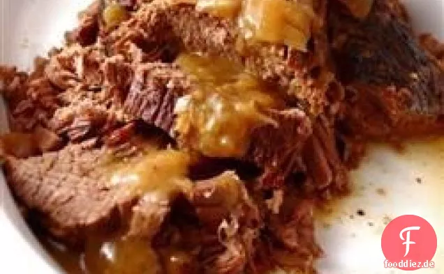 Untere Runde Braten mit Zwiebelsauce