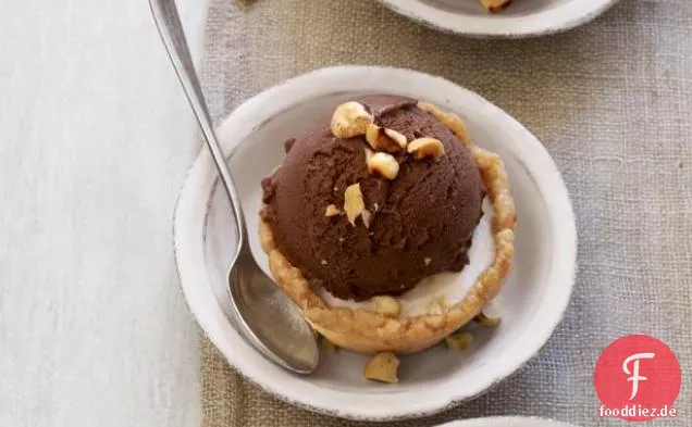 Schokoladen-Haselnuss-Eis-Cupcakes