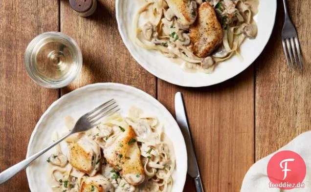 Hähnchen mit Senf-Mascarpone-Marsala-Sauce