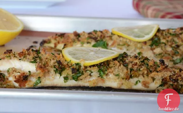 Gebackener Fisch mit Krumenbelag