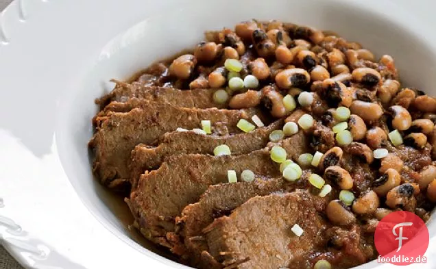 Slow Cooker Spicy Brisket mit Texas Kaviar