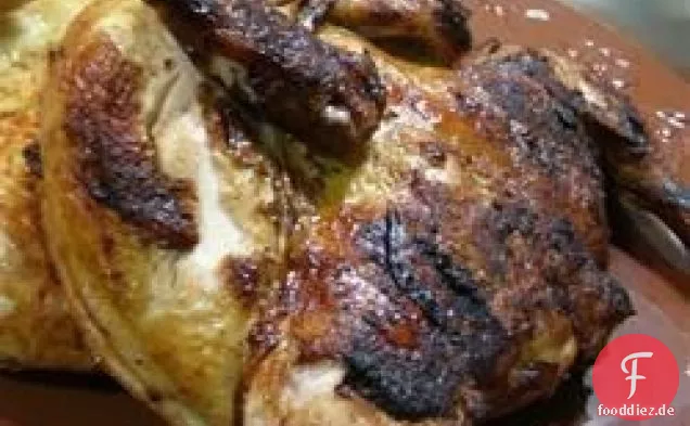 Gegrilltes Bier Huhn