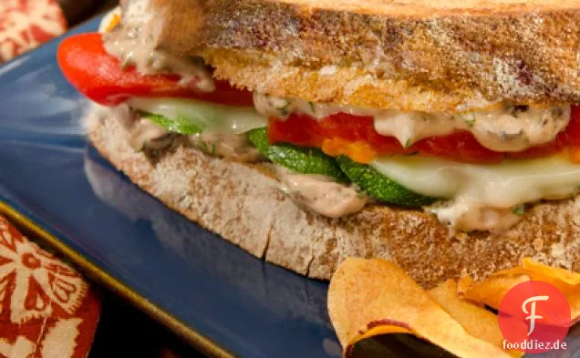 Cremige Mediterrane Paninis
