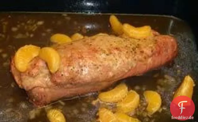 Schweinebraten mit Zitrus-Sirup Au Jus