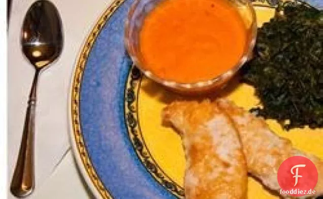 Parmesan verkrustete Hähnchenstreifen