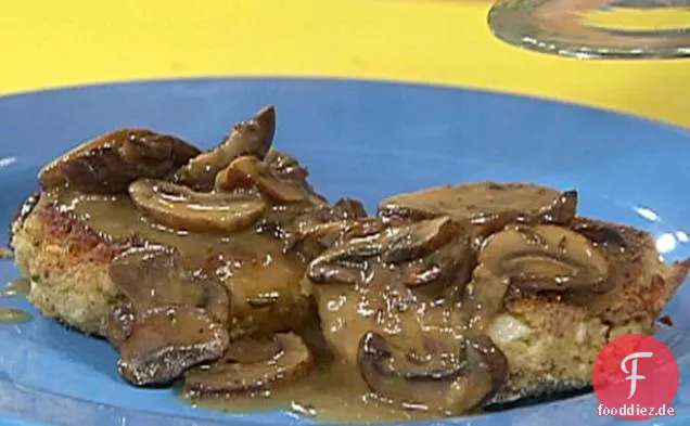 Truthahnkroketten mit Pilz-Rosmarin-Soße