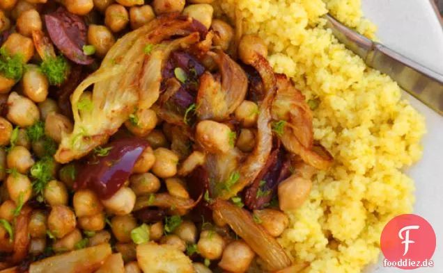 Couscous mit Kichererbsen, Fenchel und Zitrusfrüchten