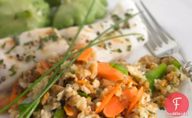 Fischfüllung backen