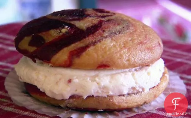 Pfefferminz Roter Samt Whoopie Pie