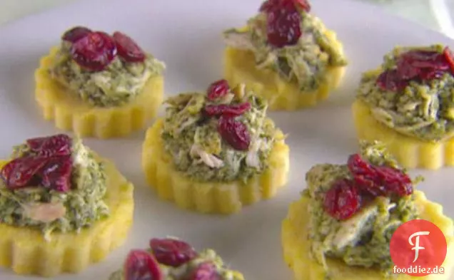 Polenta und Hühnchen-Törtchen