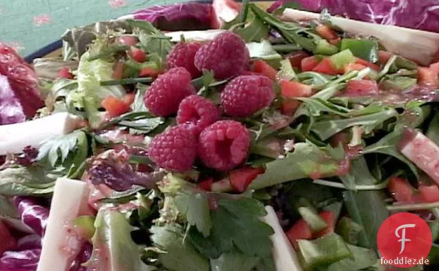 Radicchio-Salat mit leichter Himbeervinaigrette