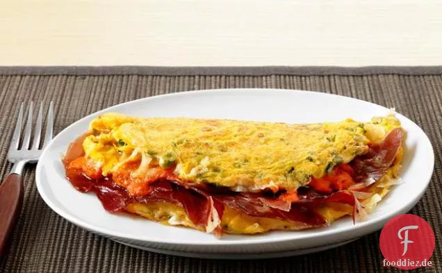 Spanisches Omelett mit Romesco-Sauce