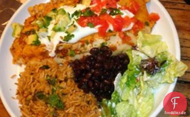 Vegetarische Schwarze Bohnen Enchiladas