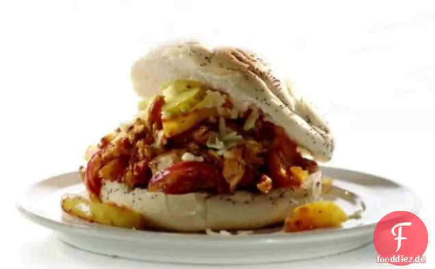 Adirondack Bacon BBQ Chicken, Äpfel und Zwiebeln