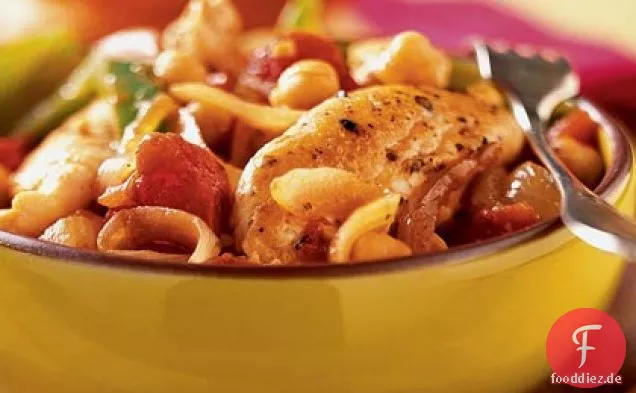 Italienisches Huhn mit Kichererbsen