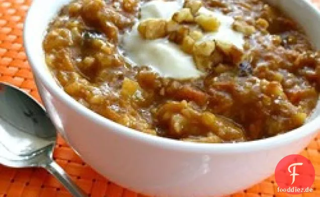 Slow Cooker Karottenkuchen Stahl geschnitten Hafer