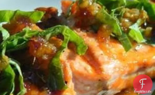 Schneller Lachs mit Ingwerglasur